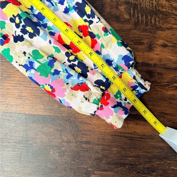 Boden Clara Linen Maxi Shirt Dress Cluster Floral Print Sz 8 Boho Chic Spring - Picture 14 of 16